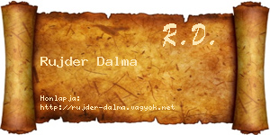 Rujder Dalma névjegykártya